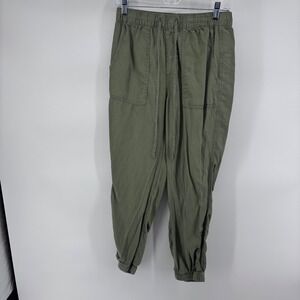 Sanctuary Womens Olive Green Drawstring‎ Utility Jogger Pants